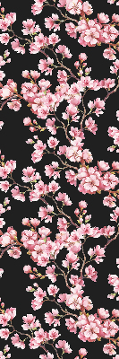 Fabric roller blind for window Flowers from the tree
