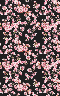 Fabric roller blind for window Flowers from the tree