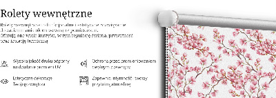 Blackout roller blind Pink lily