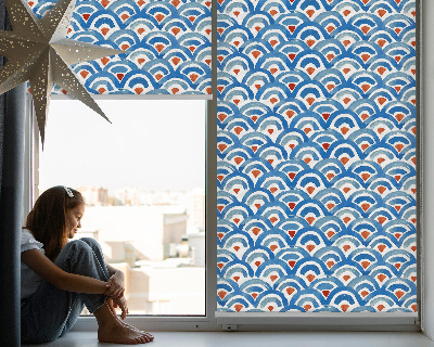 Blackout roller blind for window Colorful scales