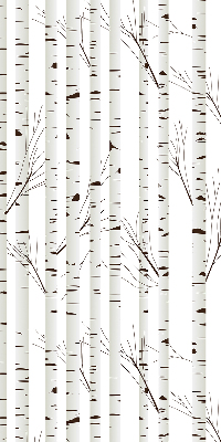 Fabric roller blind for window Birches