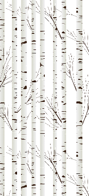 Fabric roller blind for window Birches