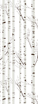 Fabric roller blind for window Birches