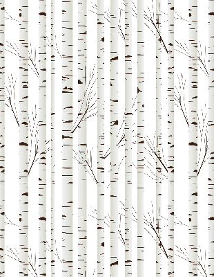 Fabric roller blind for window Birches