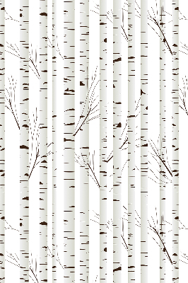 Fabric roller blind for window Birches