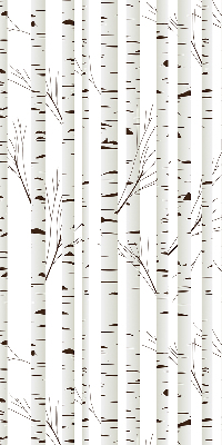 Fabric roller blind for window Birches
