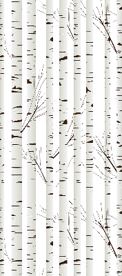 Fabric roller blind for window Birches