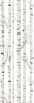 Fabric roller blind for window Birches