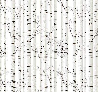 Fabric roller blind for window Birches