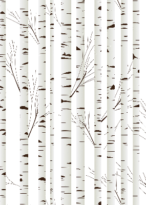 Fabric roller blind for window Birches