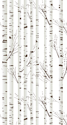 Fabric roller blind for window Birches