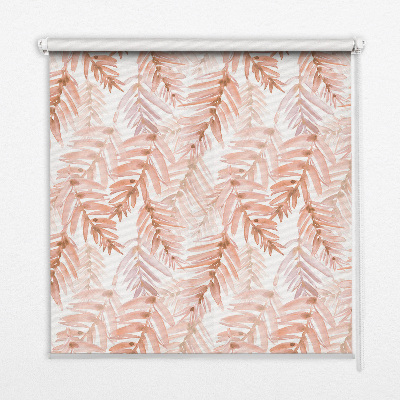 Blackout roller blind Pink leaves