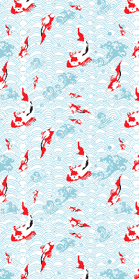 Blackout roller blind for window Fish in the water