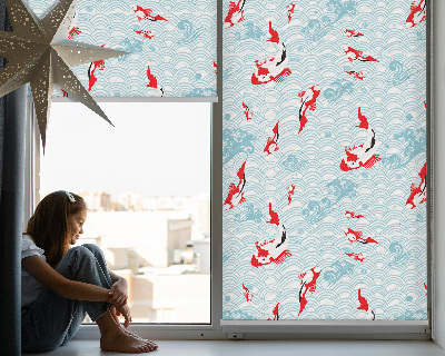 Blackout roller blind for window Fish in the water