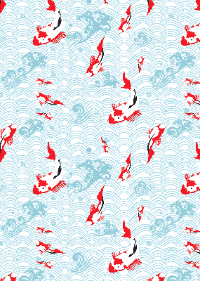 Blackout roller blind for window Fish in the water