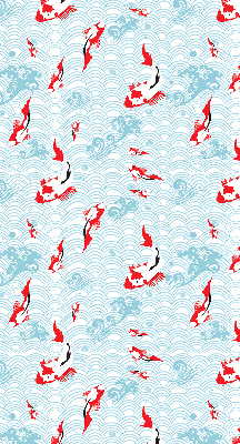 Blackout roller blind for window Fish in the water