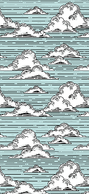 Fabric roller blind for window Clouds