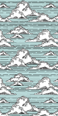 Fabric roller blind for window Clouds