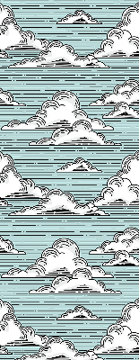 Fabric roller blind for window Clouds