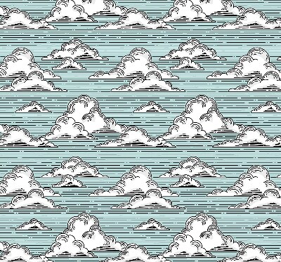 Fabric roller blind for window Clouds