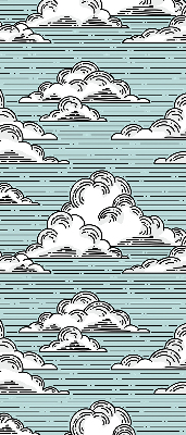Fabric roller blind for window Clouds