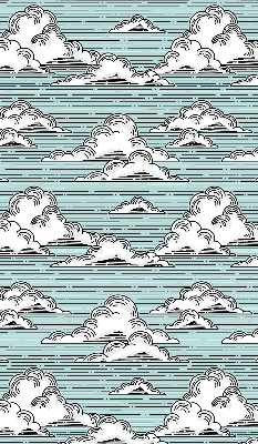 Fabric roller blind for window Clouds