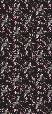 Blackout roller blind for window Herons and flowers