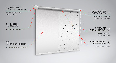 Fabric roller blind for window Dots