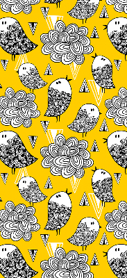 Fabric roller blind for window Birds