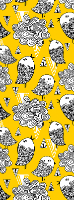 Fabric roller blind for window Birds