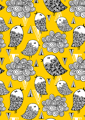 Fabric roller blind for window Birds