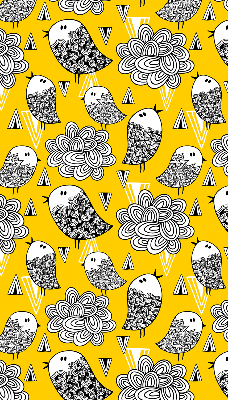 Fabric roller blind for window Birds