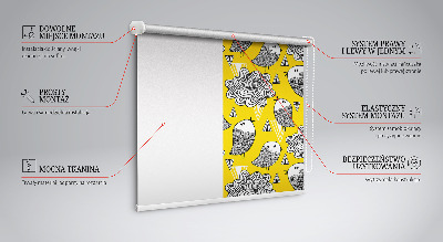 Fabric roller blind for window Birds