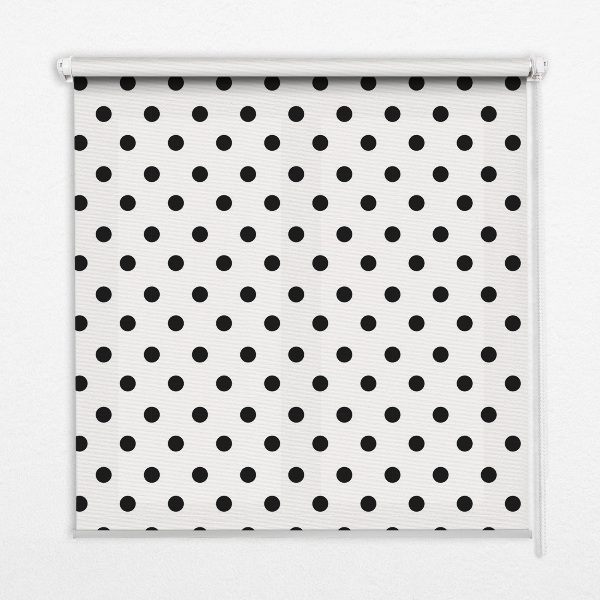 Blackout roller blind for window Black dots