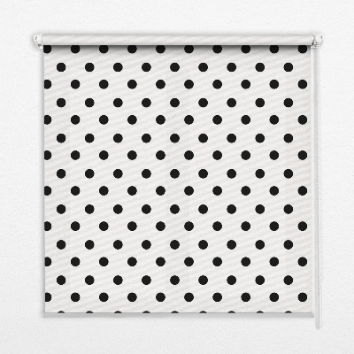 Blackout roller blind for window Black dots