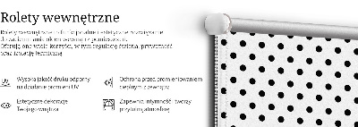 Blackout roller blind for window Black dots