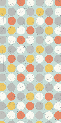 Fabric roller blind for window Dots connected by lines on circles