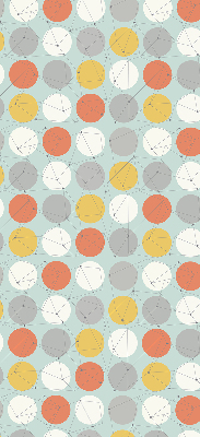 Fabric roller blind for window Dots connected by lines on circles
