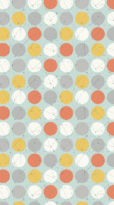 Fabric roller blind for window Dots connected by lines on circles