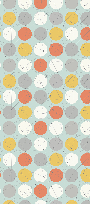 Fabric roller blind for window Dots connected by lines on circles