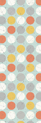Fabric roller blind for window Dots connected by lines on circles
