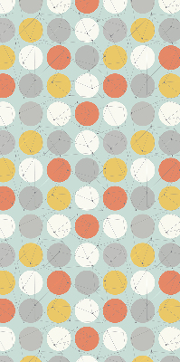 Fabric roller blind for window Dots connected by lines on circles