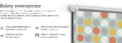 Fabric roller blind for window Dots connected by lines on circles