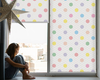 Blackout roller blind Colorful dots