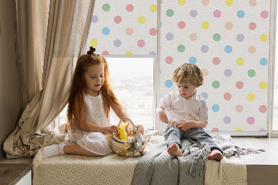 Blackout roller blind Colorful dots