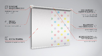 Blackout roller blind Colorful dots