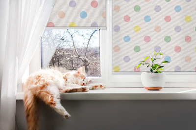 Blackout roller blind Colorful dots
