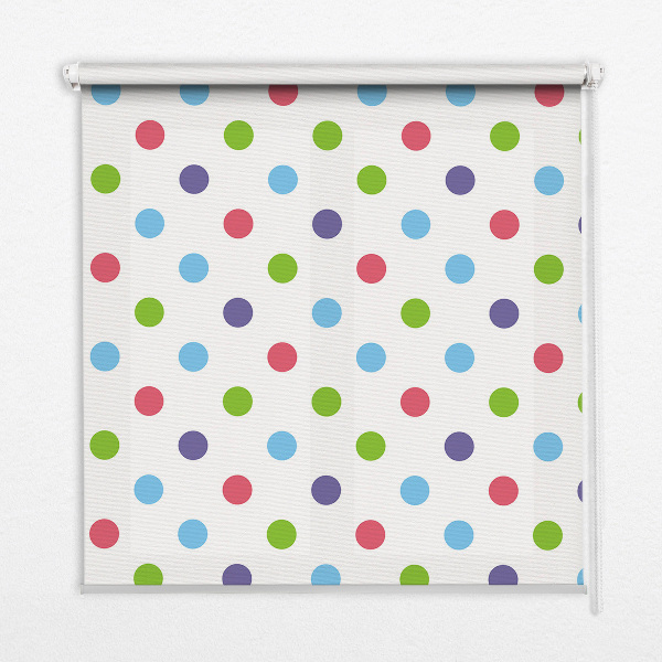 Blackout roller blind for window Colorful dots