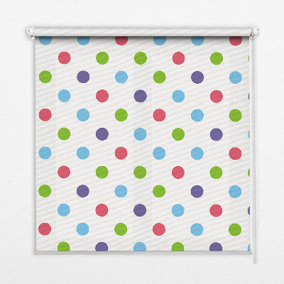 Blackout roller blind for window Colorful dots