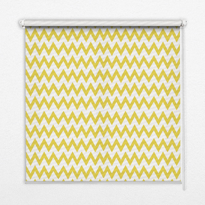 Blackout roller blind Yellow zigzags